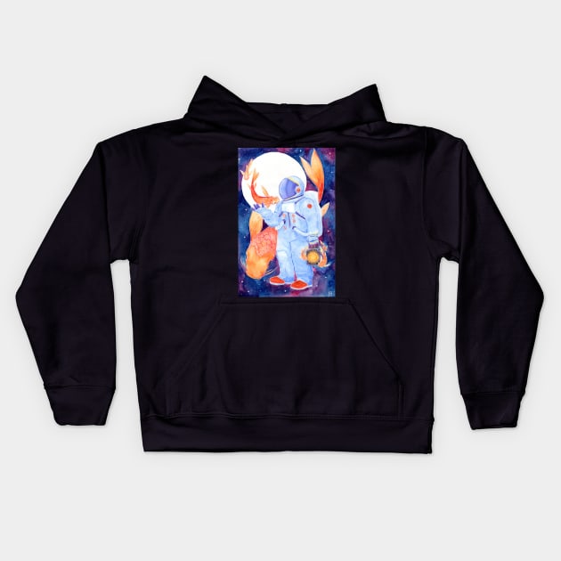 Sky Diver Kids Hoodie by coffeecakecafe